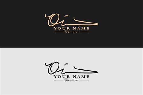 Oi Initial Letter Signature Luxury Logo Graphic By Graphicfirozkabir