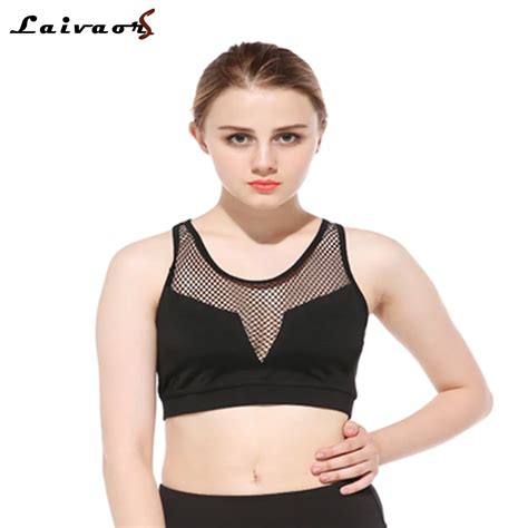 Mesh Hollow Out Sport Bra Top Fitness Sports Bra Breathable Shockproof