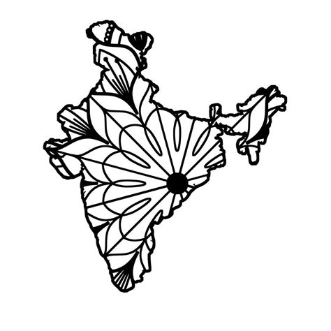 India Map Mandala - India Map Mandala Svg - Mandala Design, Mandala Svg, India Map, Republic Day ...