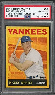 Mickey Mantle Mlb Topps Reprint Gold Refractor Baseball Card