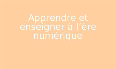 Apprendre Et Enseigner L Re Num Rique Pdf Imprimer Par Pass