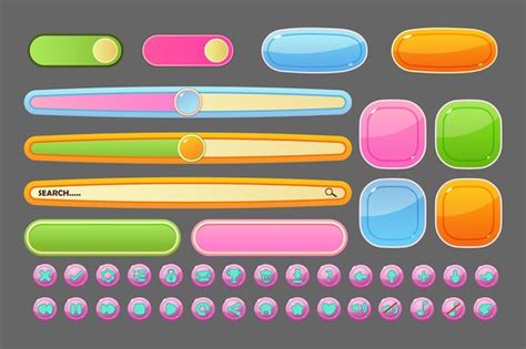 Premium Vector Cute And Fresh Game Ui For Mobile Or Windows With