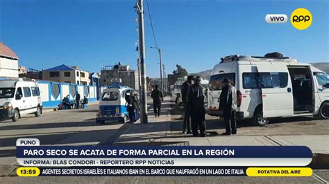 Puno Paro Seco Se Acató De Manera Parcial En Algunas Zonas De La