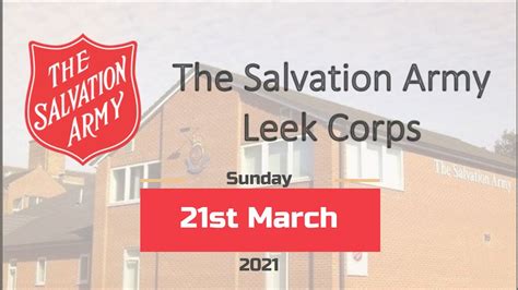 Leek Salvation Army Online Worship Sunday 21st March 2021 Youtube