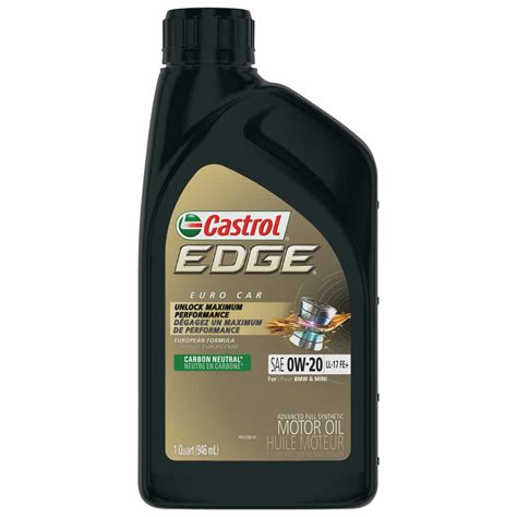 Huile à moteur synthétique Castrol Edge 0W20 LL 17 946 mL Canadian Tire