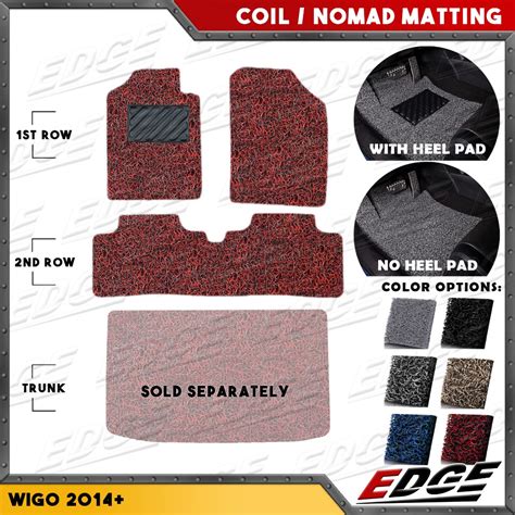 Coil Matting Toyota Wigo 2014 2022 Nomad Spaghetti Car Mat 2016 2017