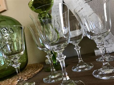 Royal Bavarian Crystal Wine Glasses Water Goblets Set Of Six