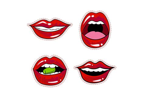 Hot Red Lips Sexy And Sensual Sticker Graphic By Grappix Studio