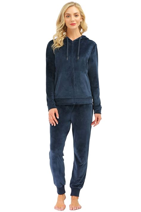 ANOTHER CHOICE Women Velour Tracksuit Soft Velour Sweatsuit Sets For