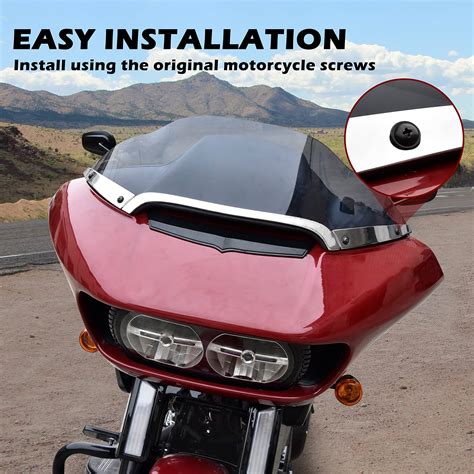 VEISUTOR Split Windscreen Trim Kit For Harley Road Glide 15 23