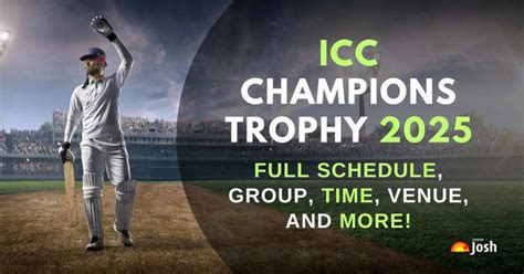 (Official) ICC Champions Trophy 2025: Schedule, India vs Pakistan Match ...