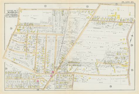 Dorchester Massachusetts 1889 Map Plate 25 Ashmont North Replica Or Genuine Original