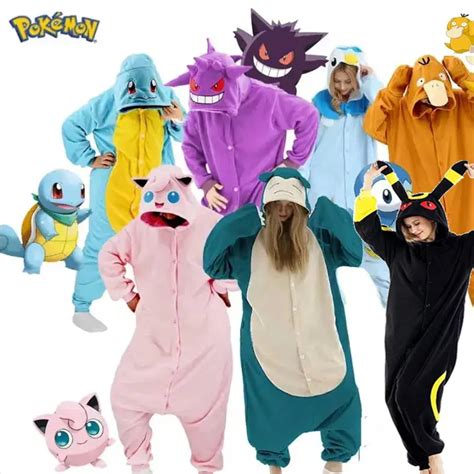 Takara Tomy Pokemon Onesie Snorlax Psyduck Jigglypuff Kigurumi Gengar