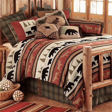 Woodland Trails Bear Bedding Collection Cabin Decor Rustic Bedding