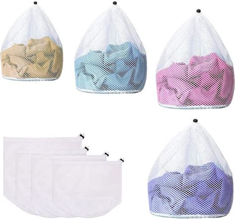 4 Sacs À Linge En Maille Sac De Lavage En Machine 4 Tailles