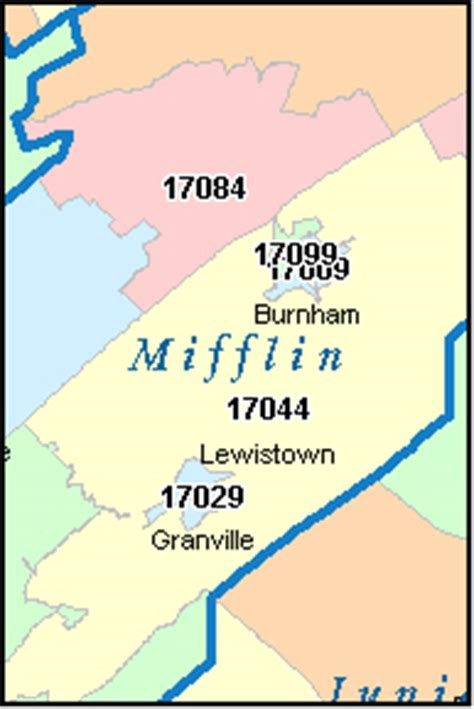 Mifflin County PA Map