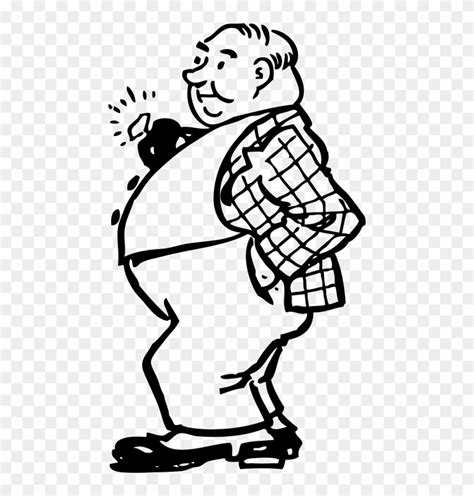 Fat Man Clipart Black And White Free Transparent Png Clipart Images | The Best Porn Website