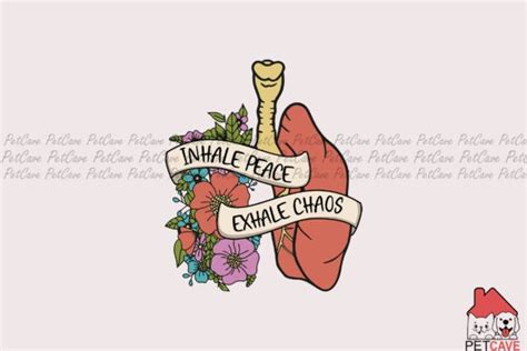 Inhale Peace Exhale Chaos Yoga Png Graphic By Pet Cave Creative Fabrica