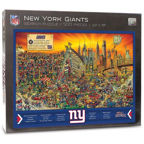 Youthefan New York Giants Joe Journeyman 500 Piece Puzzle Academy