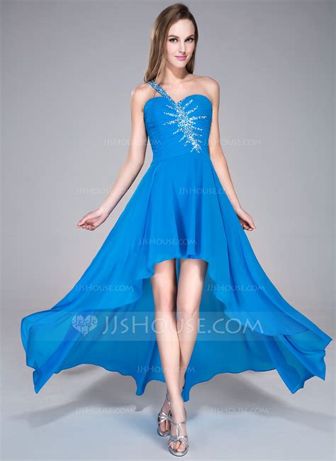 A Lineprincess One Shoulder Asymmetrical Chiffon Prom Dress With