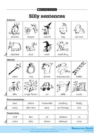 Silly Sentences Free Primary Ks1 Teaching Resource Scholastic