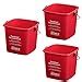 Amazon Red Small Sanitizing Buckets For Cleaning 3 Quart