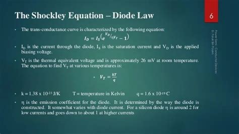 ☑ Shockley Diode Equation Definition