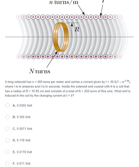 Solved A Long Solenoid Has N 400 Turns Per Meter