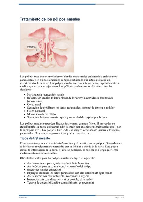 Pdf Tratamiento De Los Pólipos Nasales Healthclips Online