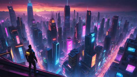 Neon Cityscape 01 by Bingus503 on DeviantArt