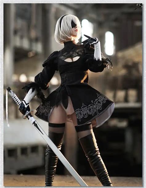 Vevefhuang Nier Automata 2b Cosplay Anime Women Costume Set Outfit Yorha Disguise Dress Fancy