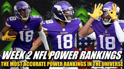 Week 2 Nfl Power Rankings 🔥🔥🔥 The Most Accurate In The Universe Youtube