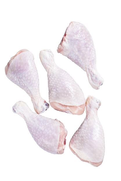 Premium Photo Raw Uncooked Chicken Legs Drumsticks Isolated On White