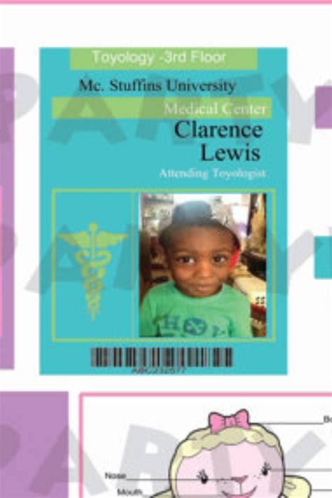 Doc Mcstuffins Birthday Doctor ID Badge Doc Mcstuffins Birthday