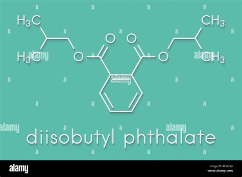 Diisobutyl ftalato DIBP molécula de plastificante Fórmula