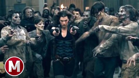 Resident Evil Afterlife 2010 Zombies Overrun The Prison Scene