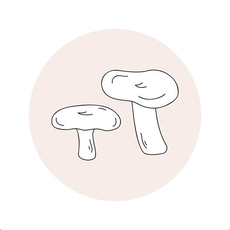 Premium Vector Mushroom Line Icon Black Outline In Circle Vector