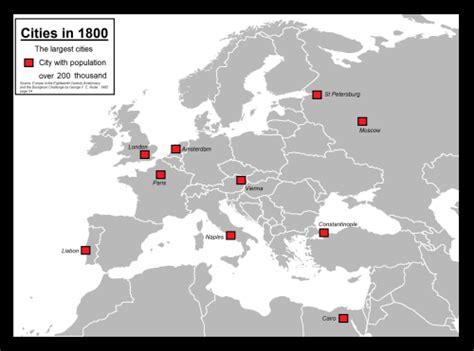 Largest cities in Europe, North Africa and West Asia in 1800.... - VisionViral.com