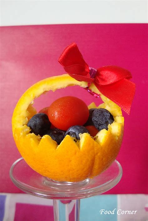 Fruit Basket With An Orange Food Corner