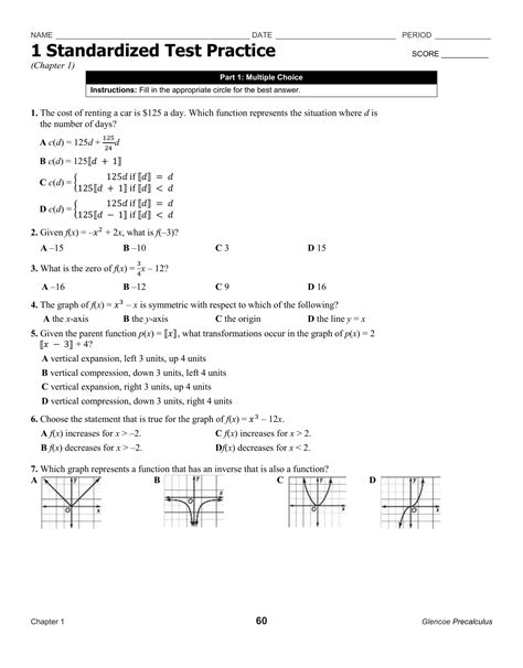 Free Printable Standardized Test Practice