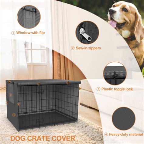 Waterproof, Warmer Dog Kennel Cover with Auto Elastic Rope, 24 inch, Oxford Material, 3 Years ...