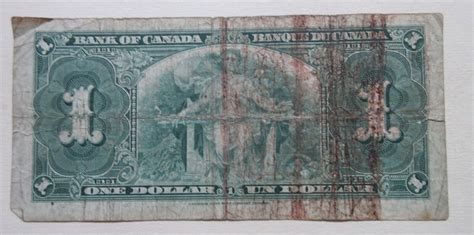 Bank Of Canada One Dollar Bill Gordon Towers Bank Note Ps