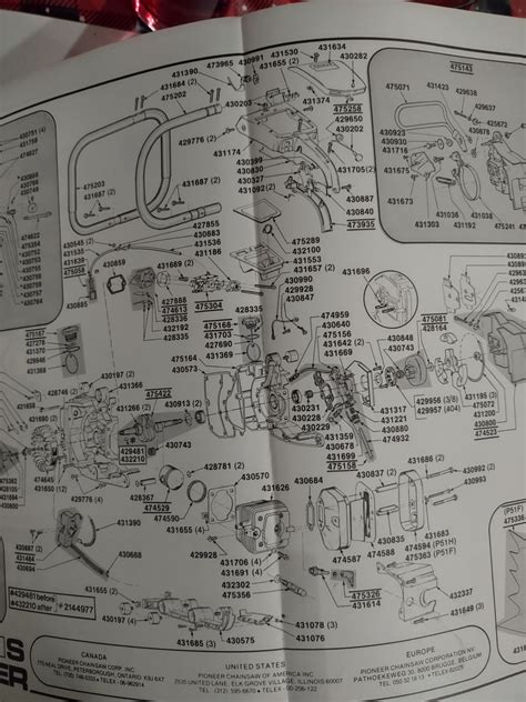 Pioneer Chainsaw Illustrated Parts Catalog