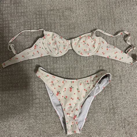 Pac Sun Floral Bikini Set Size Small Depop