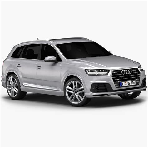 2016 Audi Q7 S Line Low Interior 3d Model 99 3ds Fbx Lwo Max Obj C4d Ma Free3d