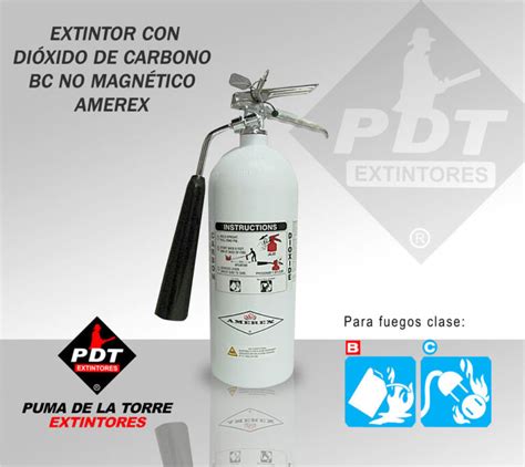 Extintores Con Di Xido De Carbono Bc No Magn Tico Amerex Extintores Pdt