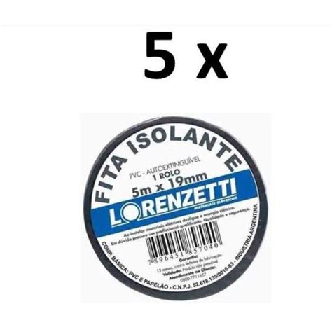 Rolo Fita Isolante Lorenzetti Legrand 5m X 19mm AG05 Anti Chamas 5