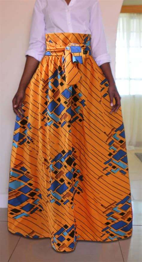 African Women Skirt Printed Design Big Size Pleated Skirt With