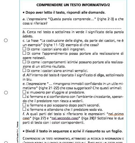 Comprendere Un Testo Informativo Giunti Scuola