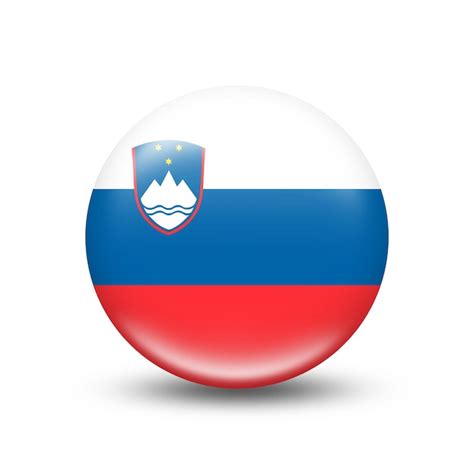 Premium Photo Slovenian Country Flag In Sphere With White Shadow